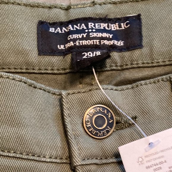 Banana Republic Curvey Skinny Jeans - Green - NWT - Picture 3 of 7